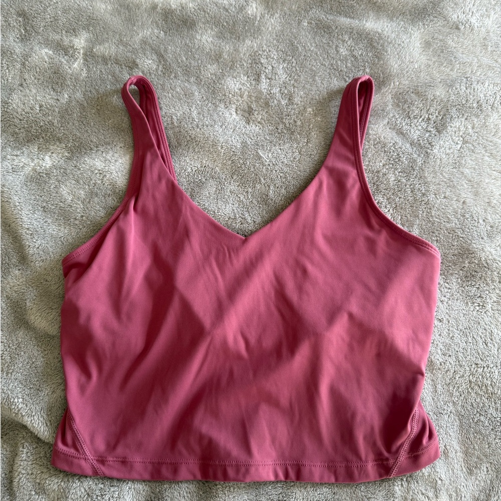 Pink V-Neck Crop Top